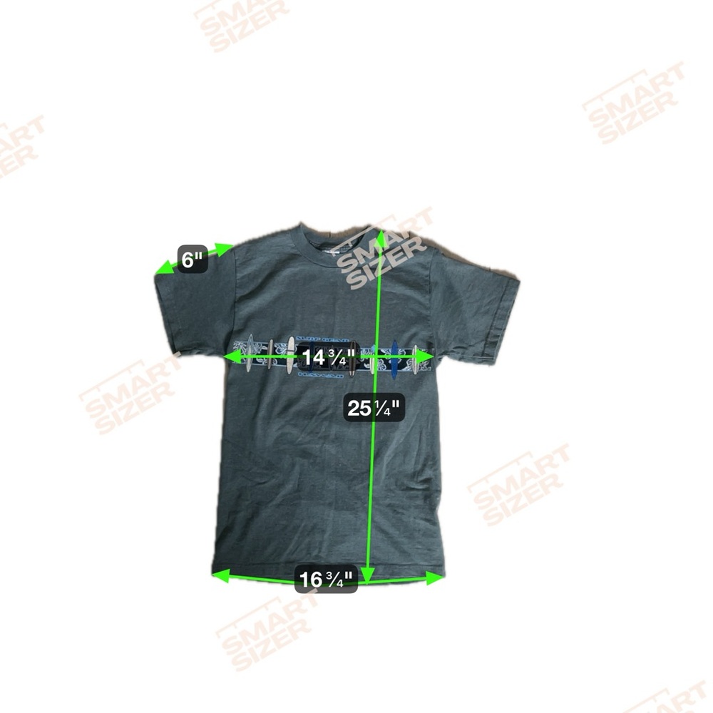 Fruit of the Loom Men’s Green Short Sleeve Tee with Surfboard Beach Design - Picture 4 of 7